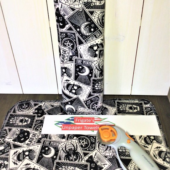 Halloween-Fall Reusable PaperLess Towels 1 Ply 12-12x15" Cleaning Cloth - Picture 2 of 3